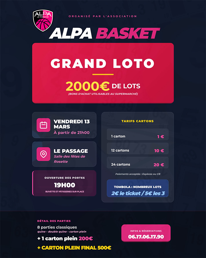 Loto de l'ALPA Basket