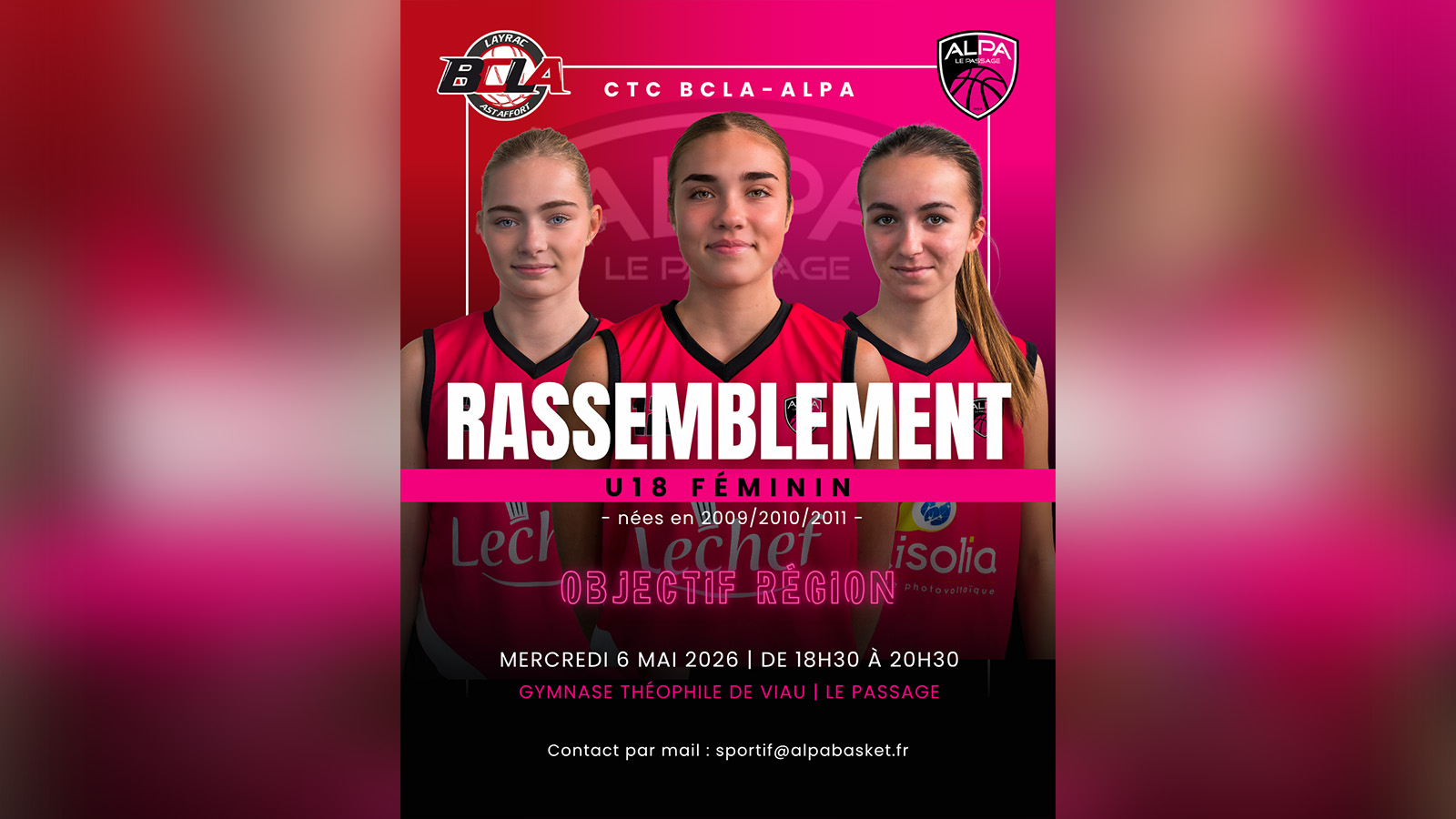 Rassemblement U18 Féminin 2026/2027