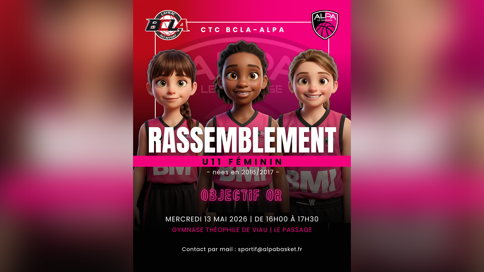 Rassemblement U11 Féminin 2026/2027