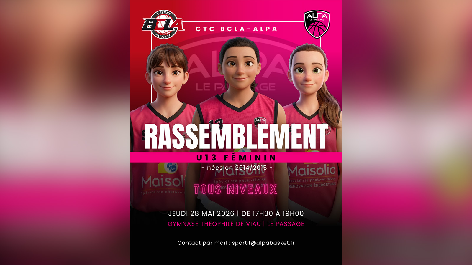 Rassemblement U13 Féminin 2026/2027